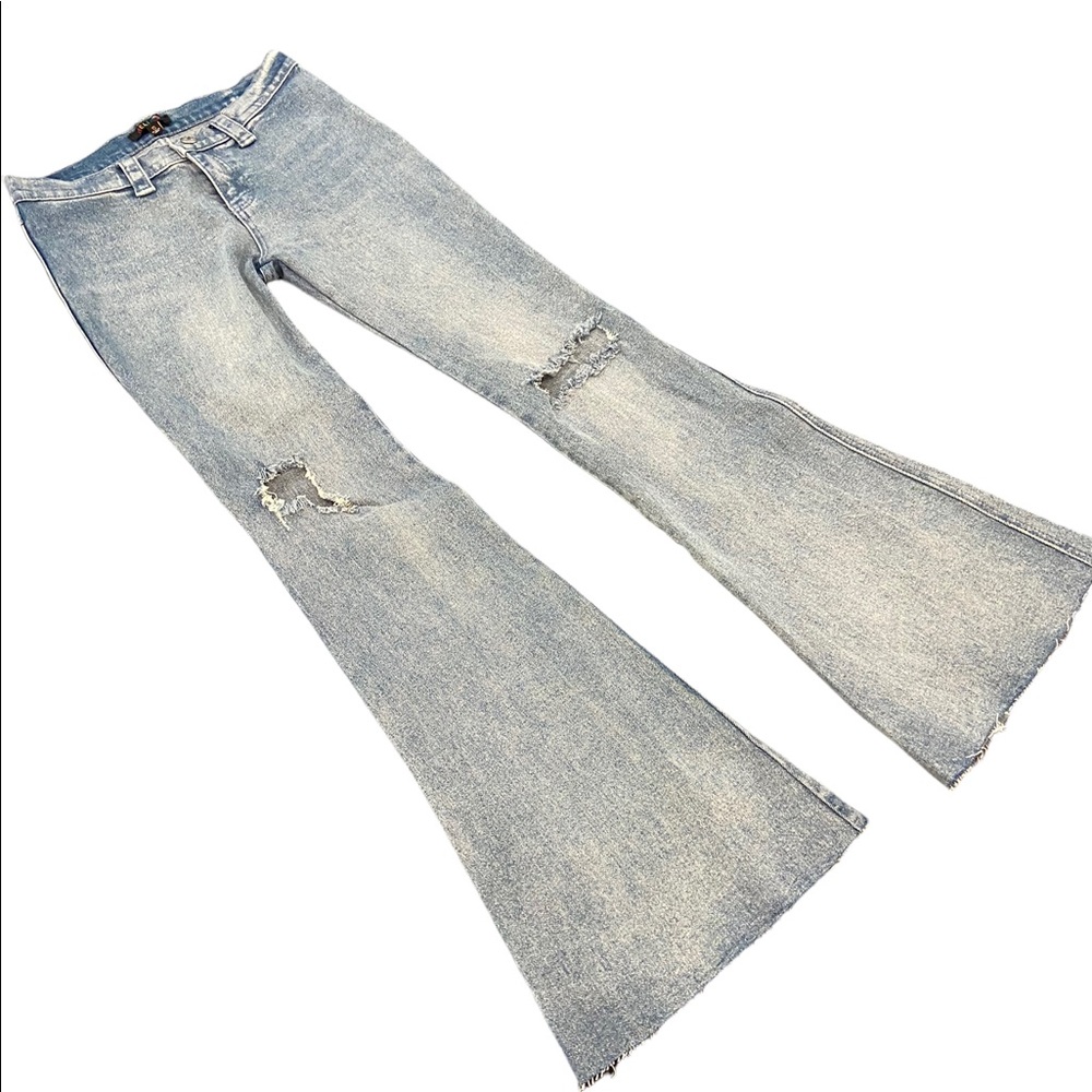 Delia’s Happy Face denim Bell bottom jeans. New. Small